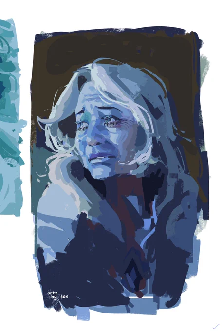 someone commisioned me to draw a woman with wrinkles and i thought, hey…. blue diamond with wrinkles