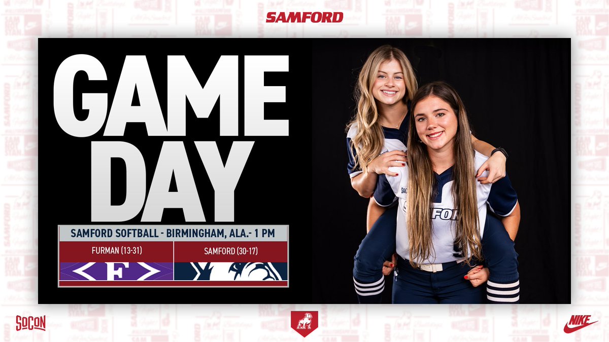 SamfordSB's tweet photo. Bulldogs go for the sweep of the Paladins today 🐶🥎

#AllForSAMford https://t.co/oPYYg77yyZ