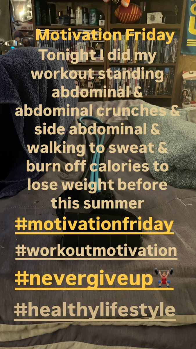 johnson_aa98966's tweet image. Motivation Friday last night was standing abdominal & abdominal crunches & side abdominal & walking to sweat & burn off calories to lose weight before this summer. #motivationfriday #workoutmotivation #nevergiveup๐๐ฝโโ๏ธ #healthylifestyle.