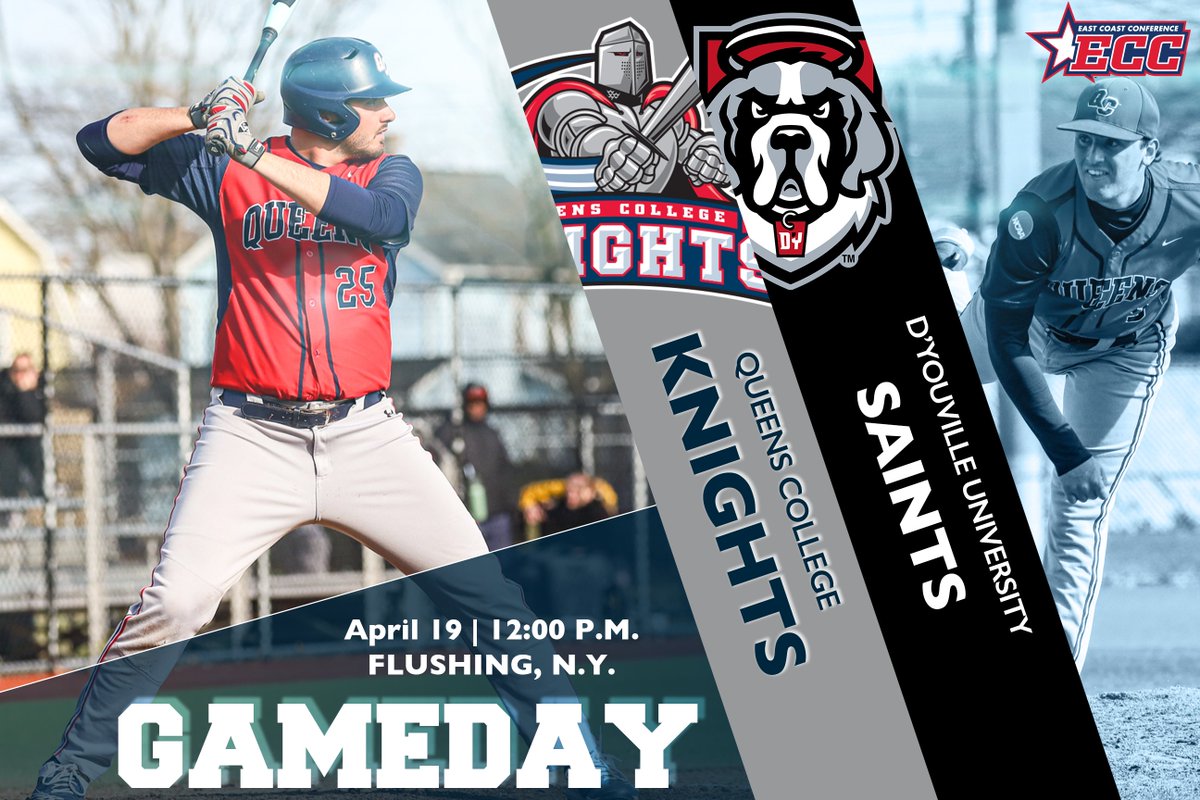 Queens College Knights (@qcknights) on Twitter photo 𝐆𝐀𝐌𝐄 𝐃𝐀𝐘❗️Game four and final game of the <a href="/ECCSports/">East Coast Conference</a> series as <a href="/QC_Baseball/">Queens College Baseball</a> looks to clinch the series victory against <a href="/DYouville_BSB/">D’Youville University Baseball</a>! #knightnation
📊: tinyurl.com/2dqgzeju
📺: tinyurl.com/yttaazj8
🎙️: <a href="/JonPerez_/">Jon Perez</a> 𝐆𝐀𝐌𝐄 𝐃𝐀𝐘❗️Game four and final game of the <a href="/ECCSports/">East Coast Conference</a> series as <a href="/QC_Baseball/">Queens College Baseball</a> looks to clinch the series victory against <a href="/DYouville_BSB/">D’Youville University Baseball</a>! #knightnation
📊: tinyurl.com/2dqgzeju
📺: tinyurl.com/yttaazj8
🎙️: <a href="/JonPerez_/">Jon Perez</a>