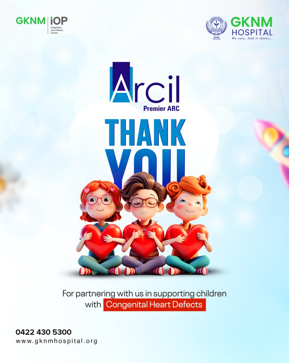 We extend our sincere gratitude to Mr. Ameet Kela, Senior VP – Company Secretary &amp; Head CSR at ARCIL, for visiting GKNM Hospital. ARCIL’s CSR program has helped fund surgeries for nearly 40 children with critical heart conditions over the past two years. 

#CSRImpact #GKNM
