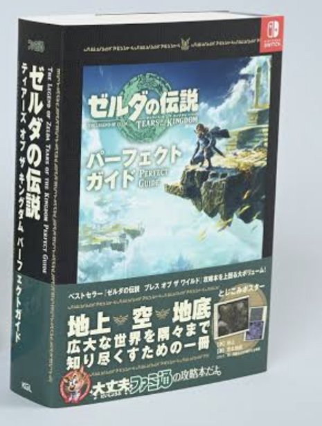 thatmeeeeeen's tweet photo. 実家のリビングに広辞苑置いてある？と思ったら母親のティアキンの攻略本だった。付箋めっちゃついてて楽しんでそうだった。昔からダーククロニクルみたいなやりこみゲー好きっぽいしなぁ https://t.co/LBKKUAfF8l