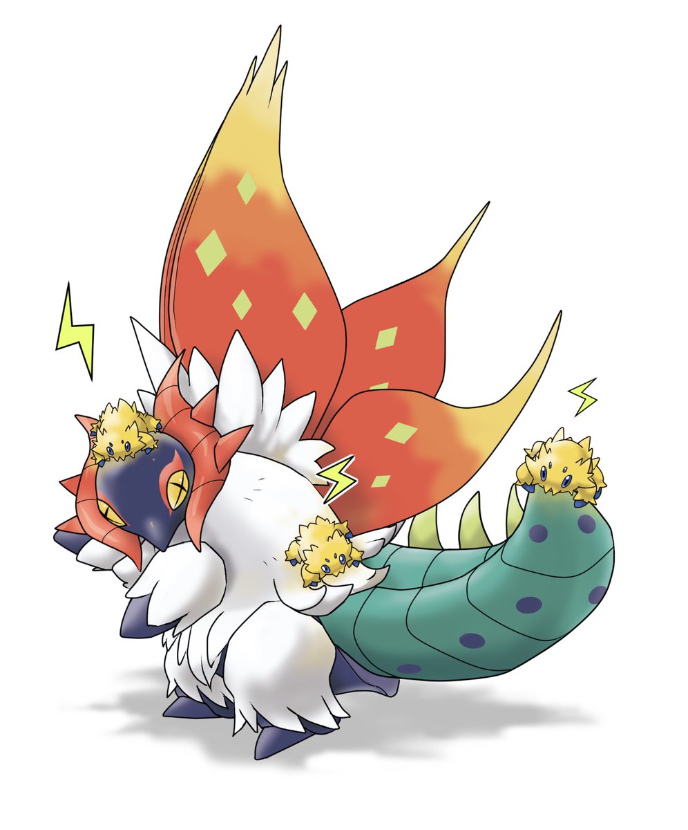 pk3566's tweet photo. チヲハウハネのもふもふから静電気を吸い取るバチュル https://t.co/3QfVzyhKSE