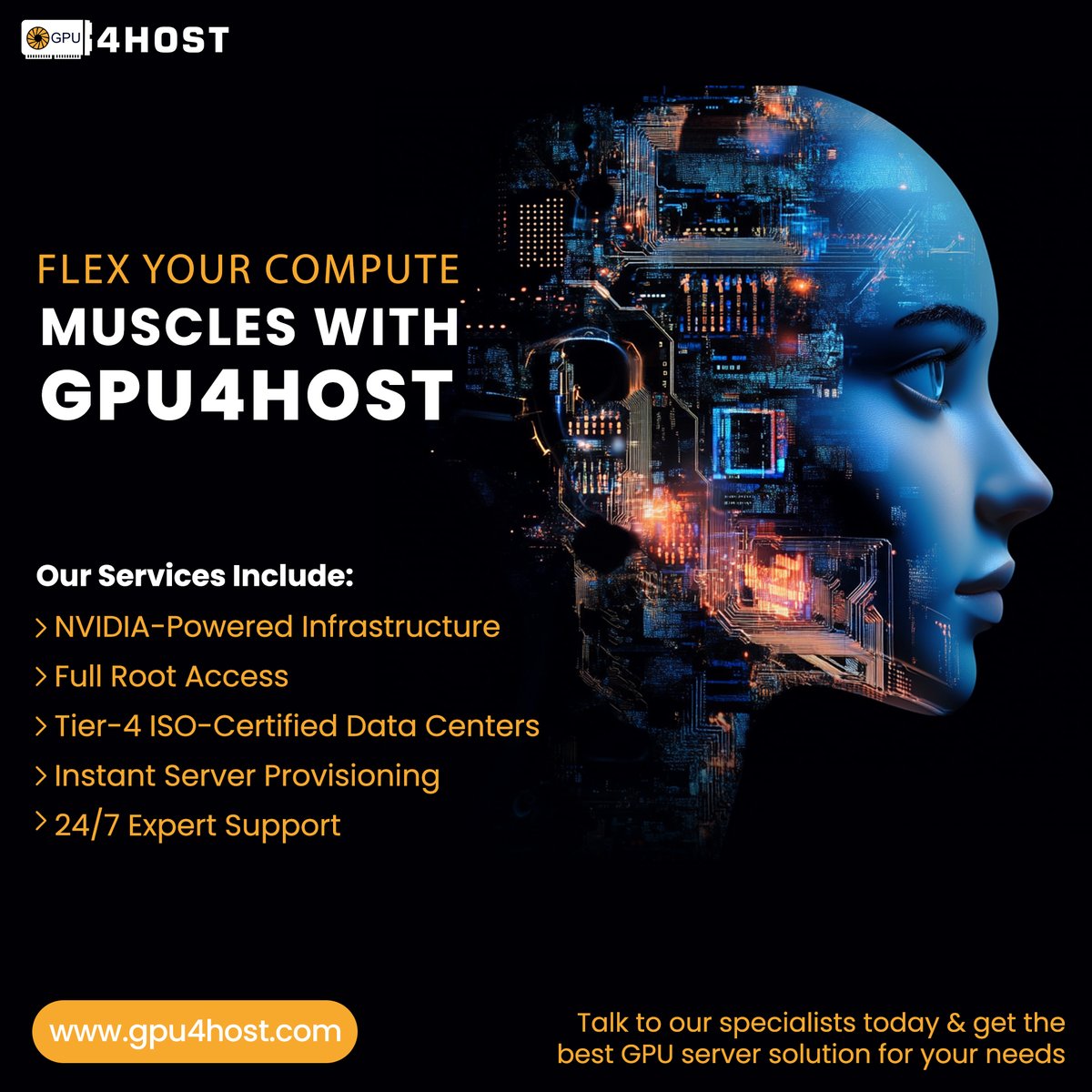 Gpu4Host's tweet image. Flex Your Compute Muscles with GPU4HOST 💪
 Looking for raw GPU power without limits? We’ve got you covered.

#gpu #server #gpu4host #JISOO #ColoColo #kizilcikşerbeti  #servicepost #hosting #artificialintelligence