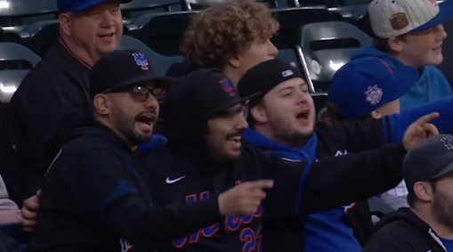JLChaparro8's tweet photo. Always a good day when the @Mets win and an even better day when @JohnDeMarsico catches me and my friends (@rustyhart38 and @spacEARTHbender ) singing My Girl! #LGM https://t.co/tTF9CzQS6D