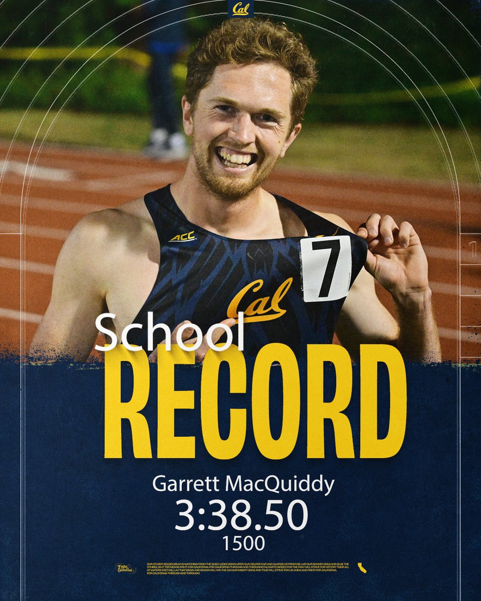 🚨SCHOOL RECORD ALERT!!!🚨

Garrett MacQuiddy sets the program standard in the 1500m with a time of 3:38.50!

#GoBears