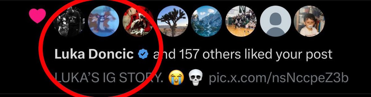 LUKA LIKED THIS TWEET. 😭😭🔥