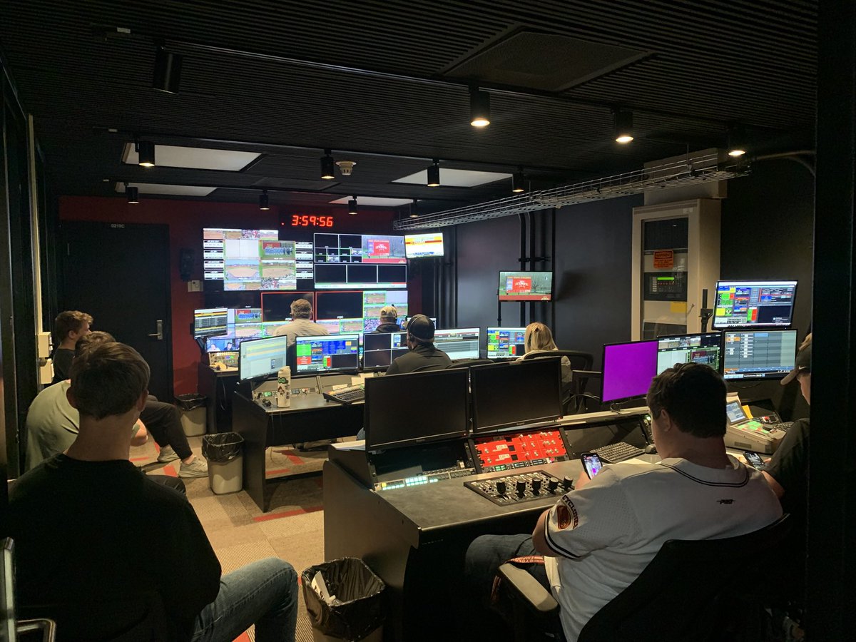 Beth Haag (Cubfn23) (@iowastatebeth) on Twitter photo <a href="/CycloneMBB/">Iowa State Men’s Basketball</a> We wrapped up the day in the <a href="/CyclonesTV/">Cyclones.tv</a> control room with <a href="/ColonelCalv/">Jared Calvert</a>, <a href="/FillManley/">Phil Manley</a> and <a href="/austinminn/">Austin Minnihan</a> showing students what a live softball production looks like.
Always great to see <a href="/ISU_GSJC/">Greenlee School | Iowa State U</a> students getting hands-on experience working on the broadcasts! <a href="/CycloneMBB/">Iowa State Men’s Basketball</a> We wrapped up the day in the <a href="/CyclonesTV/">Cyclones.tv</a> control room with <a href="/ColonelCalv/">Jared Calvert</a>, <a href="/FillManley/">Phil Manley</a> and <a href="/austinminn/">Austin Minnihan</a> showing students what a live softball production looks like.
Always great to see <a href="/ISU_GSJC/">Greenlee School | Iowa State U</a> students getting hands-on experience working on the broadcasts!