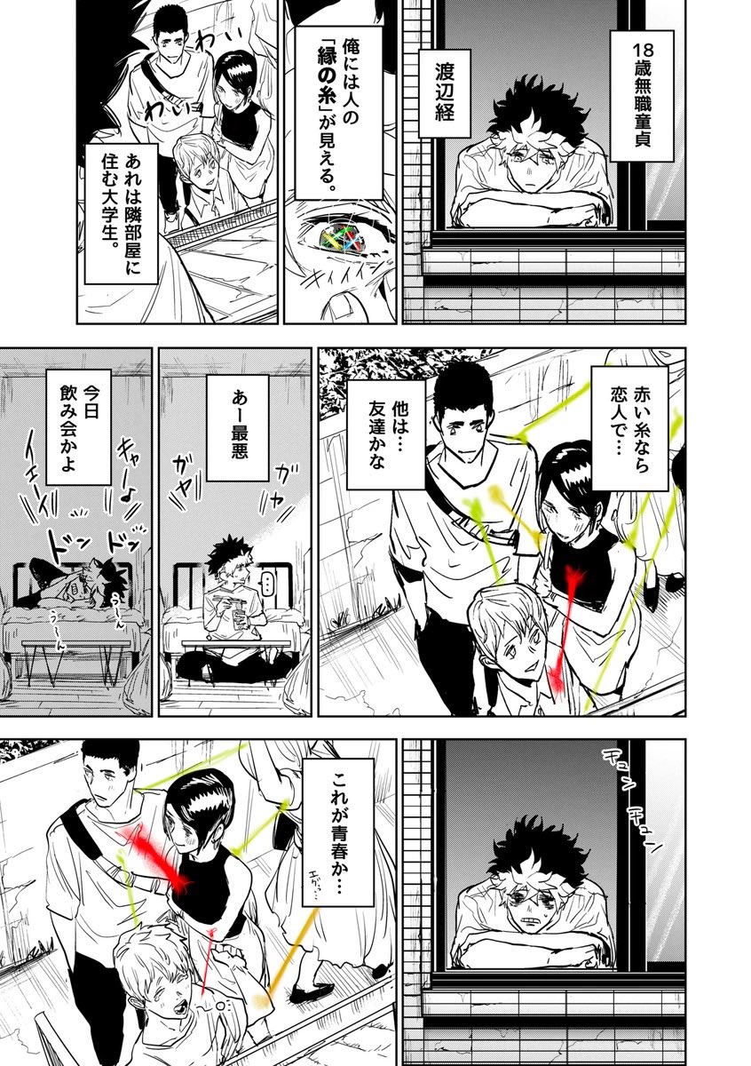 人の縁が糸になって見える少年の日常の話③

#サイコアイズ
#漫画が読めるハッシュタグ 