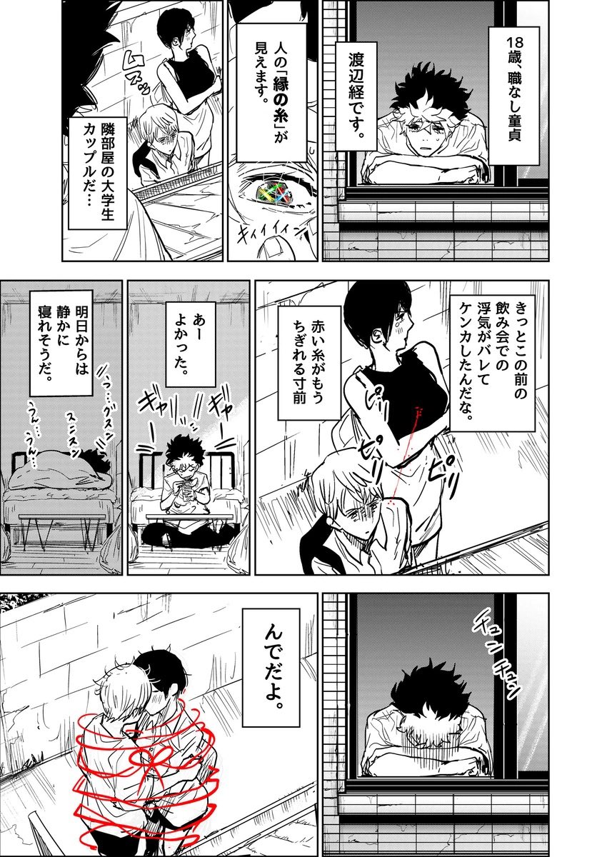 人の縁が糸になって見える少年の日常の話③

#サイコアイズ
#漫画が読めるハッシュタグ 