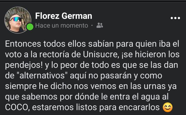 <a href="/petrogustavo/">Gustavo Petro</a> <a href="/AidaAvellaE/">Aída Avella senadora de Colombia</a> ¿Cual fué su orden presidente y quienes la cambiaron?.Su representante en la UNISUCRE voto por la continuidad de la corrupción.¿Quienes y que negociaron para las próximas elecciones?🤫. El progresismo de Sucre NO debe apoyará politiqueros tradicionales.
