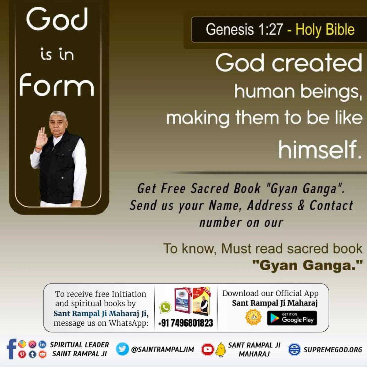 #GodMorningSaturday 
#ईसाईधर्म_का_वास्तविक_ज्ञान
Holy Bible, Genesis 1:29
Then God said,
"I give you every seed-bearing plant on the face of the whole earth and every tree that has fruit with seed in it. They will be yours for food.
To know, Must read sacred book "Gyan Ganga."