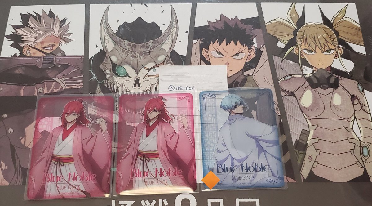 【交換 譲渡】
ブルーロック Blue noble
譲：物販特典 ポストカード コースター クリアカード 缶バッジ
 潔 ■蜂楽 千切 玲王 凛 □氷織 ■烏
求：コースター カード 凪 玲王
缶バッジ 特典 同異種 凪
定価
缶バッジカード、コースター(🔸🔹)は譲渡可
🔸譲渡は🔹同数買取
14時、18時半回カフェ手渡し可