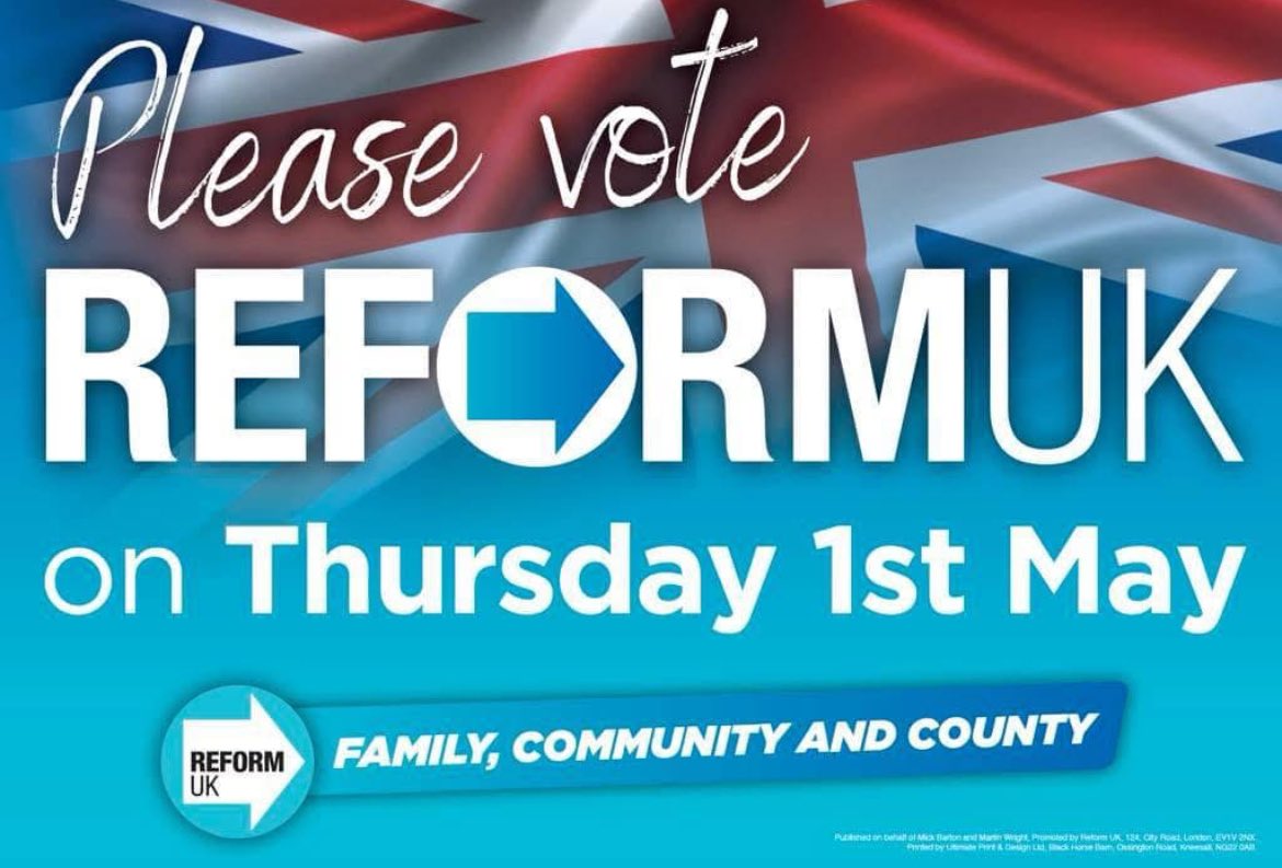 GedlingReform's tweet photo. @reformparty_uk @ReformNotts @LeeAndersonMP_ 
🗳️🩵 https://t.co/qZYmGaTMwZ