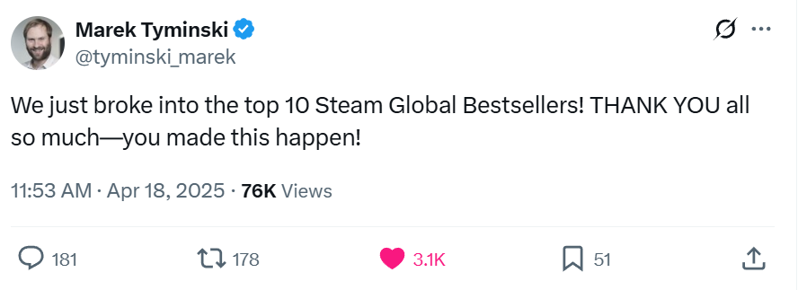r/lordsofthefallen

How it started, vs how it's going.

The subreddit banned CEO and staff of Lords of the Fallen Feb 6 for the crime of listening to customers and restoring MF instead of body types.

Today the game broke into Steam Top 10 Global Bestsellers.