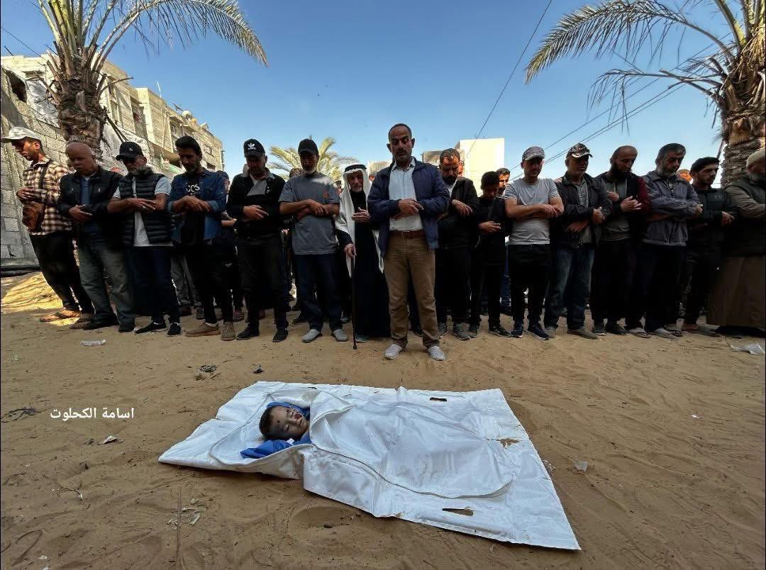 “After 18 years, he came to us, longing and thirsty. His mother took 700 injections for him to come, but he was gone in the blink of an eye.” A sad farewell to the family of the only child, Kinan Adwan, who was martyred in an Israeli bombing of a house in Khan Yunis.