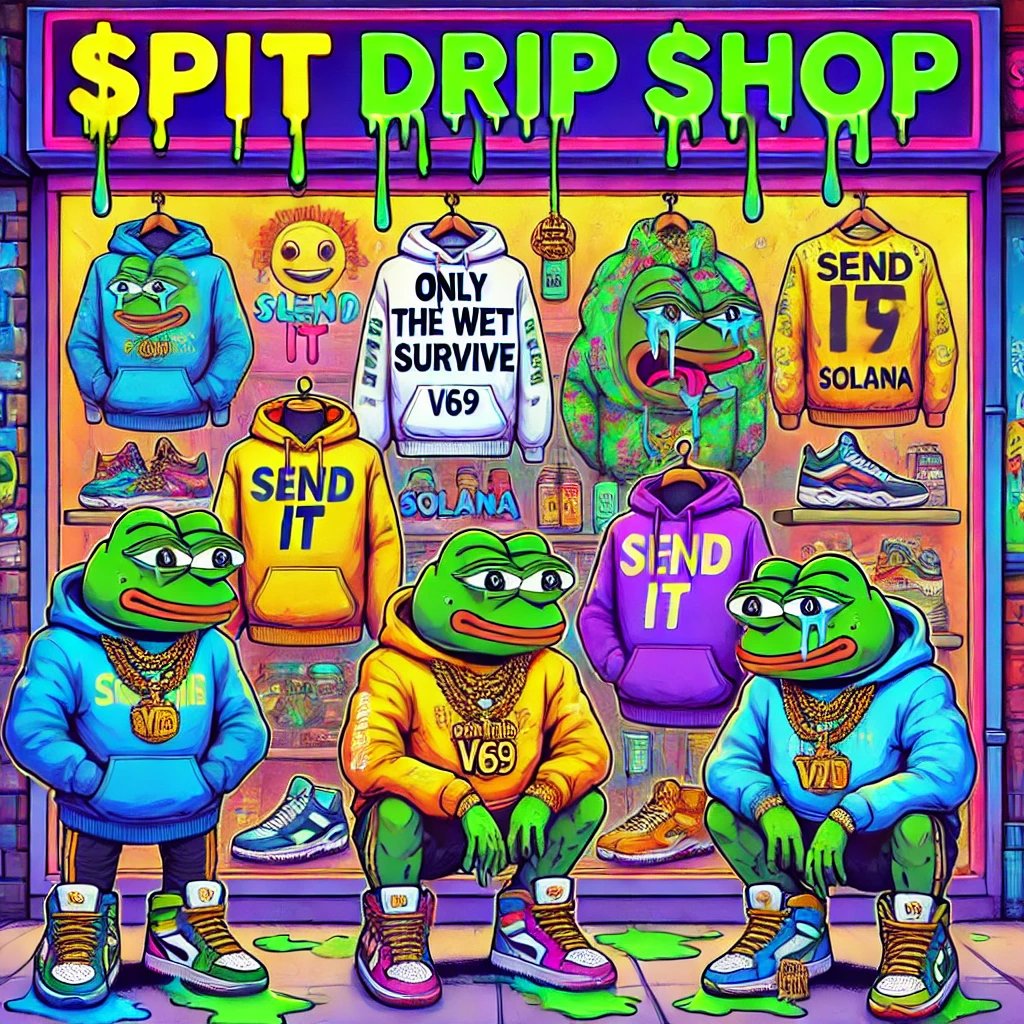 Spitmeme_coin's tweet photo. Drip is eternal.
$SPIT Streetwear just dropped.
Come correct or donβt come at all.
#SPIT #DripShop #CryptoFashion #SPITArmy #OnlyTheWetSurvive #PumpFun #MemeWear #SolanaStyle https://t.co/otprR5jdw3