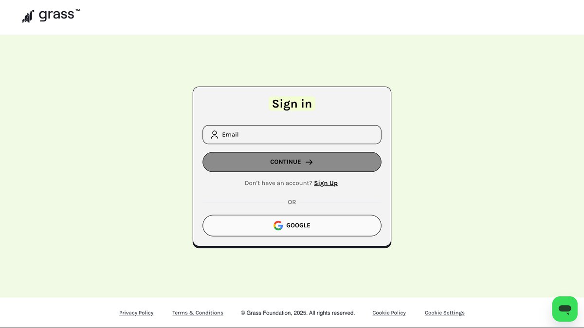 1. 注册Grass账户：

- 访问 app.getgrass.io
- 注册账户
- 安装应用程序
- 开始赚取积分

现在，让我们自动化所有流程！