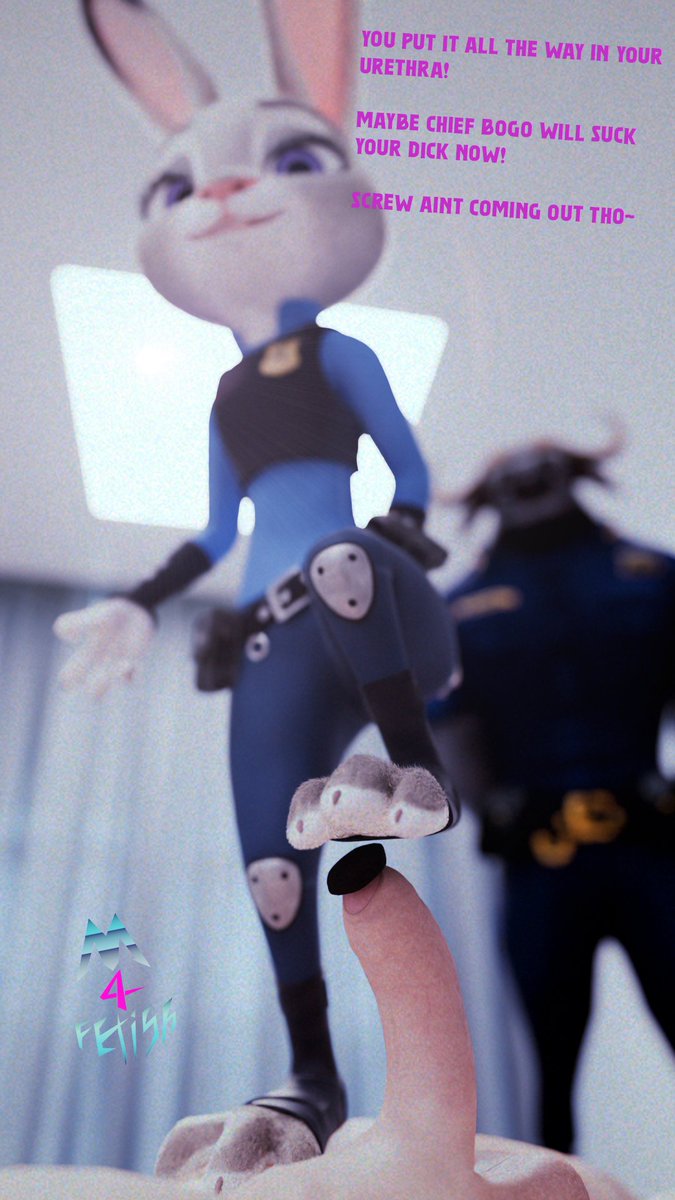 Mark4Fetish's tweet photo. Well seems like Judy REALLY is taking advantage of her merit as a Police Officer.

I guess this is how we punish crime in Zootopia now?
only one person is cumming here and its the rabbit.

And that rabbit will be in your thoughts every time you pee~ 😉 https://t.co/5TaYFSe0pT