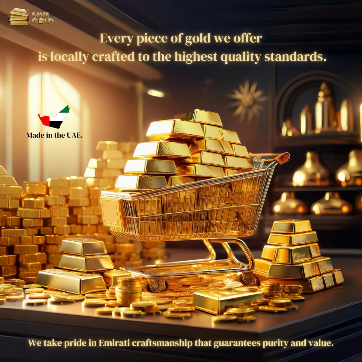 SaveInGoldUAE's tweet photo. In a world full of change, gold is your steady anchor. ✨
With the SAVE IN GOLD app, buy &amp; sell real gold safely—right from your phone! 📱
Start your golden journey today 🏆
👉 https://t.co/q9WCDLWP06
#InvestInGold #SaveInGold #SmartInvestment #UAE #GoldMadeEasy https://t.co/brV7KcdwHR