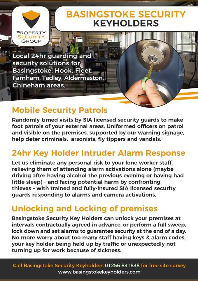 Do you remember when we joined X? #MyXAnniversary

Basingstoke Security key holder company | Security manned guarding company | Intruder alarm response | Daily locking and unlocking of commercial premises| Security services for #Basingstoke and across north #Hampshire