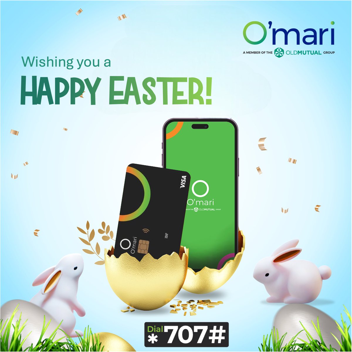 OmariZimbabwe's tweet photo. Happy Easter from all of us at O'mari💚💚! May your day be filled with joy, peace and a little egg-xtra chocolate!

#EasterIsHere #EasterBreak #Easter #Omari https://t.co/723BrIDzVj