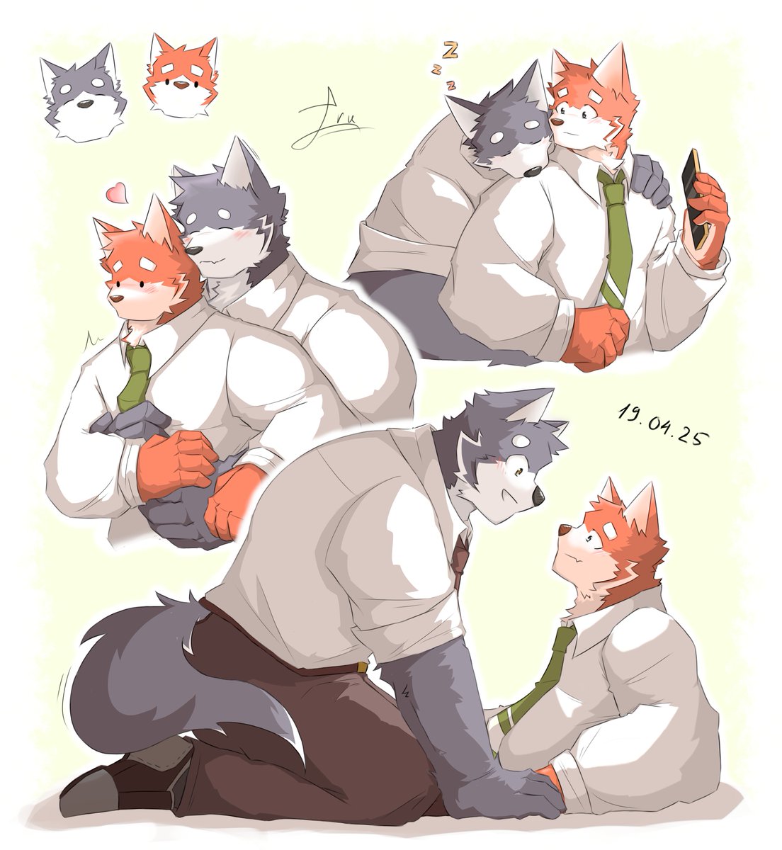 Iru17a's tweet image. It’s so sweet to see them like that!
#Furry #Art
