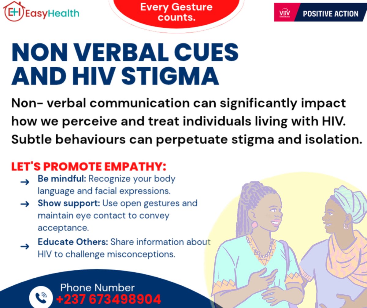EasyHealth10's tweet photo. For many KPLHIV, these non-verbal signals create an environment of #isolation and #judgment. When gestures and facial expressions reflect #bais or #disapproval, it discourages individuals from seeking help and support, exacerbating the challenges they face. https://t.co/Gmj2sxcC14