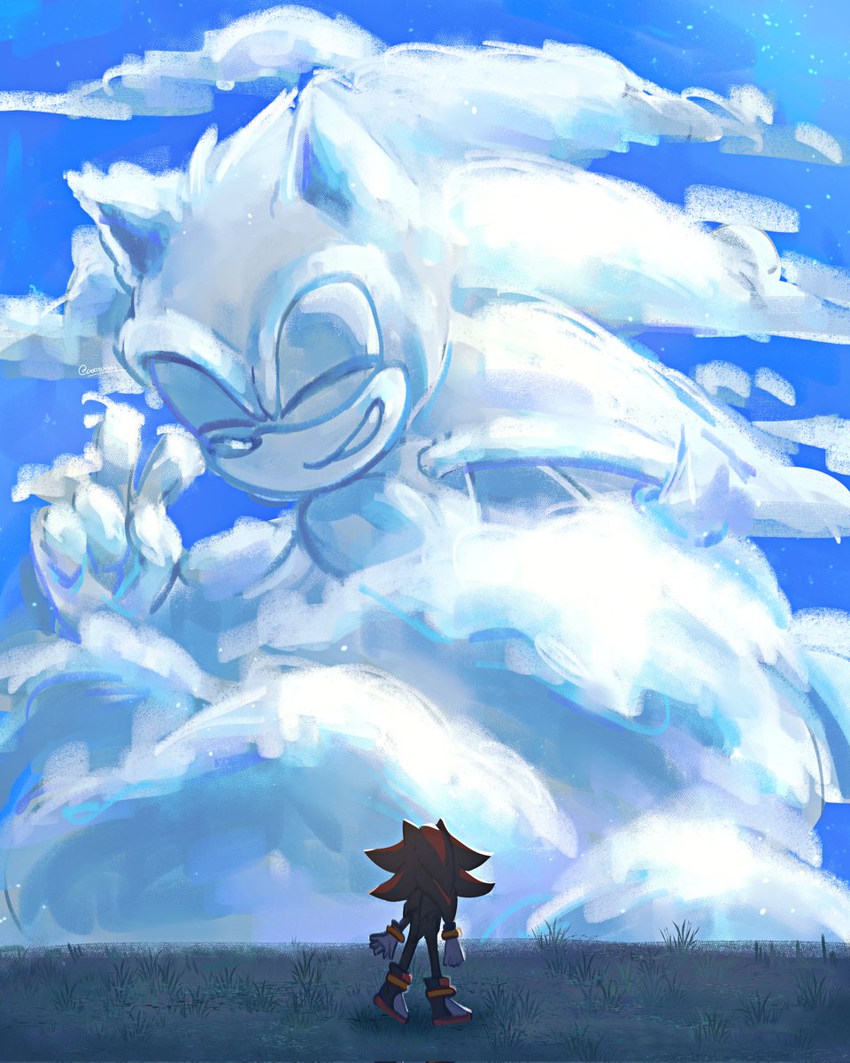 corroxion's tweet photo. cloudy day ☁️ #sonadow #SonicTheHedgehog #ShadowTheHedgehog https://t.co/GnnFYrTQPM