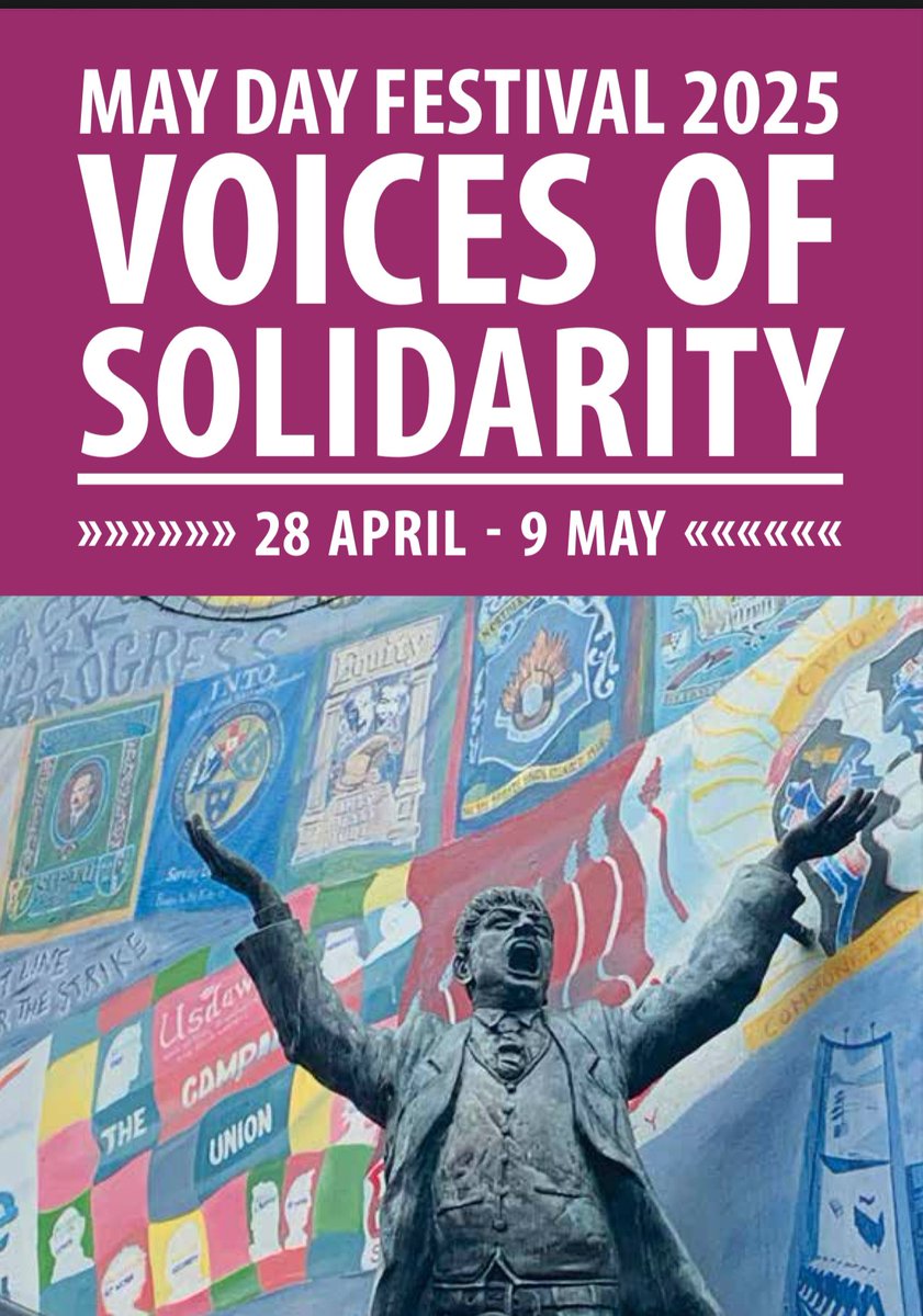 📢📢 OUT NOW‼️May Day Festival #Belfast Programme‼️
2 wks of events, talks &amp; exhibitions! 
TU Annual March  &amp; Rally Sat 3rd May.
Live Music ✅ Family Friendly ✅ Community / Craft Market ✅ Food ✅ Craft Beer ✅ Face Painting ✅ Carnival Crafts… 

tinyurl.com/MAYDAY-BELF2025