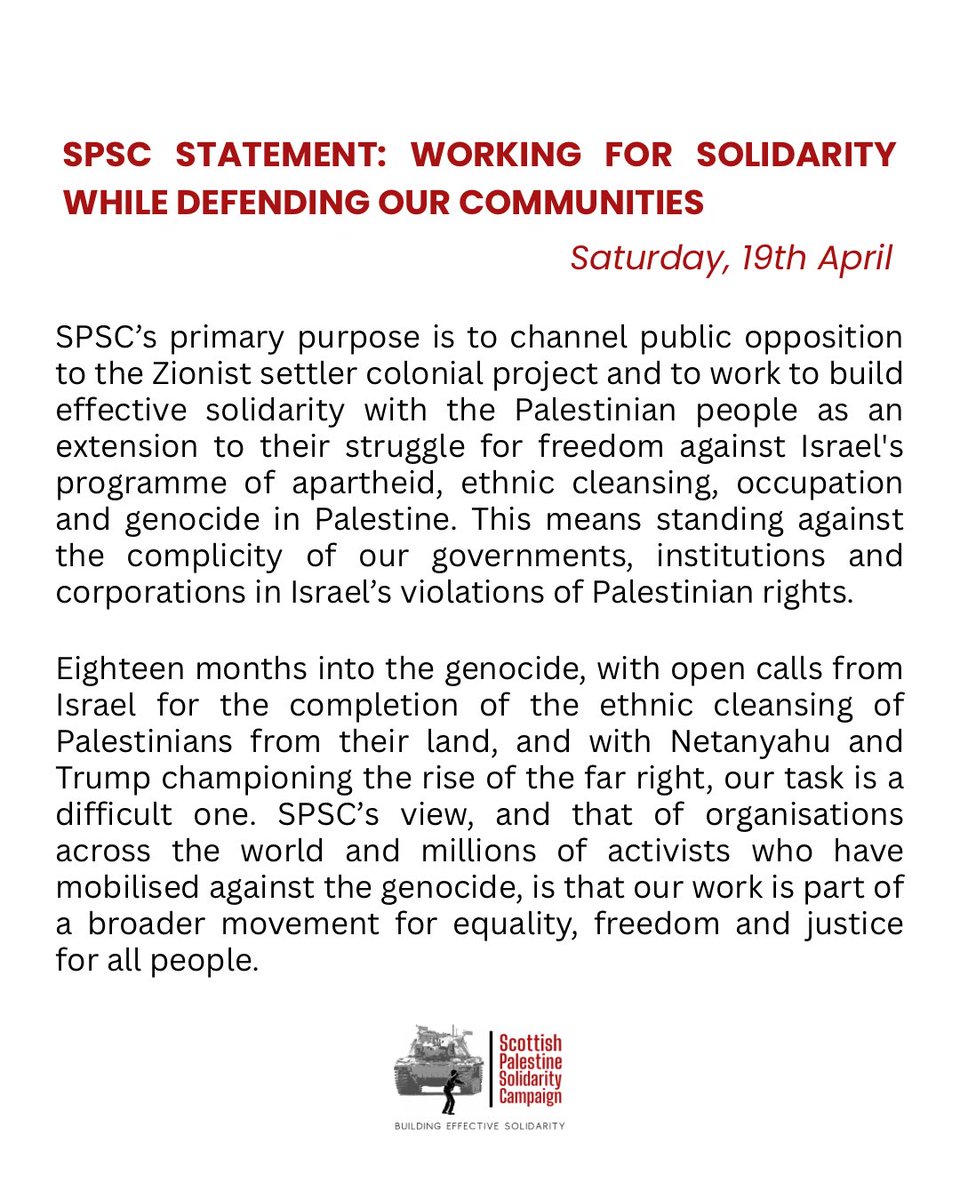 scottishpsc's tweet image. SPSC Statement: Working for Solidarity While Defending our Communities