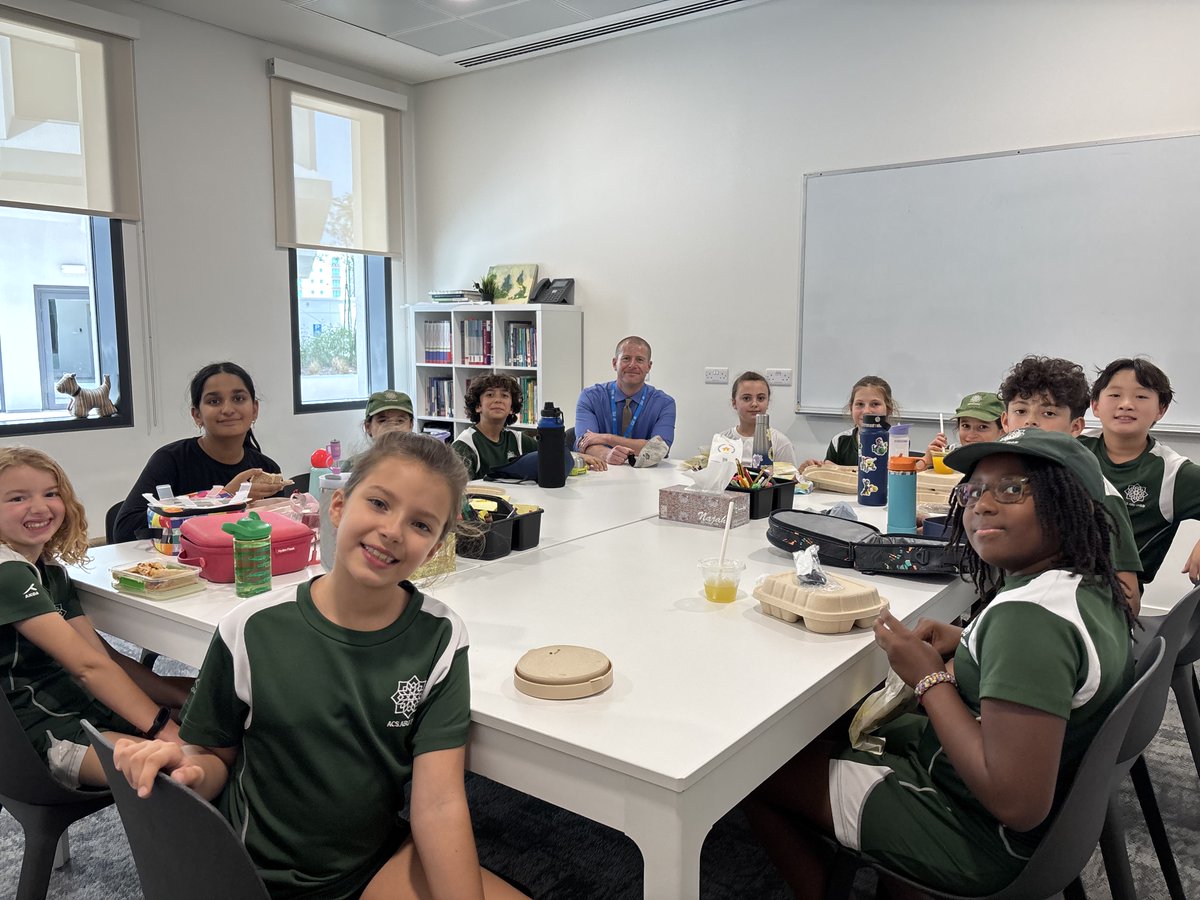 Angela Langlands (she/her) (@angelalanglands) on Twitter photo Yesterday, these <a href="/ACSAbuDhabiES/">ACS Abu Dhabi Elem</a>
Grade 4 students crushed a “business lunch” with our incoming ES principal <a href="/jfjmueller/">Jonathan Mueller (he/him)</a> — questions prepared, eye contact on point, and only a little dessert negotiation. Future CEOs in the making! 💼📷#StudentLeadership #RealWorldSkills Yesterday, these <a href="/ACSAbuDhabiES/">ACS Abu Dhabi Elem</a>
Grade 4 students crushed a “business lunch” with our incoming ES principal <a href="/jfjmueller/">Jonathan Mueller (he/him)</a> — questions prepared, eye contact on point, and only a little dessert negotiation. Future CEOs in the making! 💼📷#StudentLeadership #RealWorldSkills