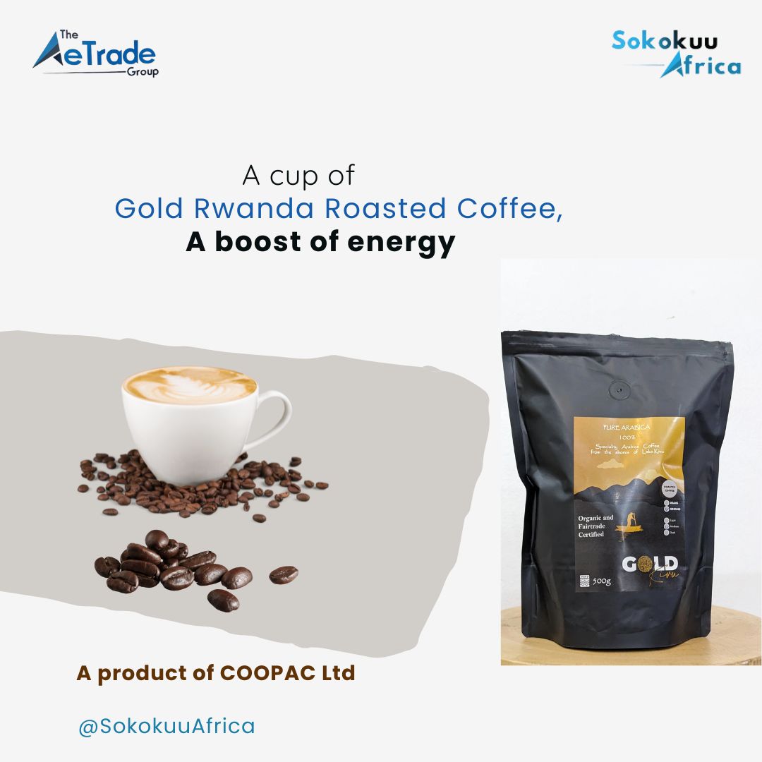 sokokuuafrica's tweet photo. Gold Kivu Rwanda Coffee from COOPAC Ltd: Great taste, sustainably grown! ☕ Support Rwandan farmers and taste top roasted coffee.
 Visit: https://t.co/guiRYCnwTs
 #AeTradeGroup #Rwandancoffee #OrganicCoffee #COOPACcoffee #GreatTaste #AGRA #Africafoodsystem #interafricancoffeeorg https://t.co/uTa0Mnvh17