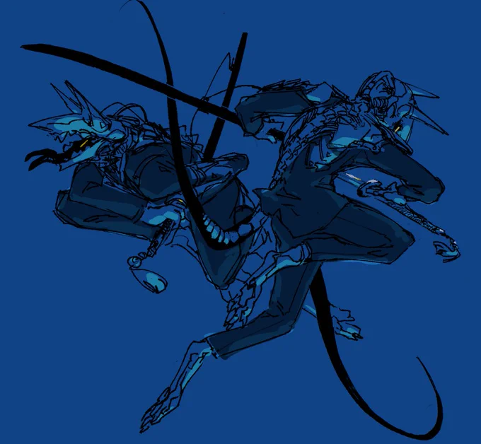 そもそも武器持ってる系の絵をあんまり描いたことがないんですよね