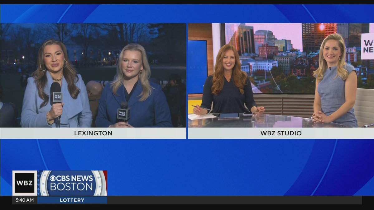 Anna Meiler (@annameiler) on Twitter photo Thank you for the wonderful welcome back to weekends on <a href="/wbz/">WBZ | CBS News Boston</a> ! We have live team coverage all morning long for the 250th anniversary of the start of the American Revolution! <a href="/jorjagolinzer/">Jordyn Jagolinzer WBZ</a> <a href="/pennylikeacoin/">Penny Kmitt</a> <a href="/LexieOConnorWX/">Lexie O'Connor</a> Thank you for the wonderful welcome back to weekends on <a href="/wbz/">WBZ | CBS News Boston</a> ! We have live team coverage all morning long for the 250th anniversary of the start of the American Revolution! <a href="/jorjagolinzer/">Jordyn Jagolinzer WBZ</a> <a href="/pennylikeacoin/">Penny Kmitt</a> <a href="/LexieOConnorWX/">Lexie O'Connor</a>