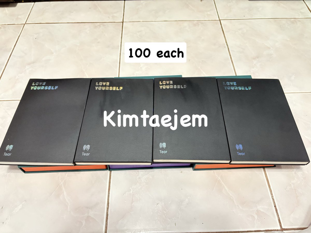 KimTaeJem's tweet photo. WTS/LFB:

BTS Love Yourself Tear Set

💸 400 for the whole set 

NO PHOTOCARDS 

📍Baguio 
🚚 JNT
💳 GCASH https://t.co/p95ttWhgVr