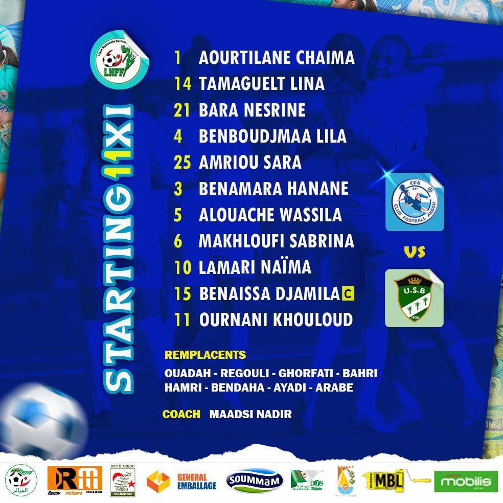 Lesvertes_dz's tweet photo. 📋 Voici les 1️⃣1️⃣ 𝐀𝐤𝐛𝐨𝐮𝐜𝐢𝐞𝐧𝐧𝐞 qui débuteront le match face à l’US Biskra 🔥
#CFAvsUSB @lnffdz https://t.co/FduDpGQUEg