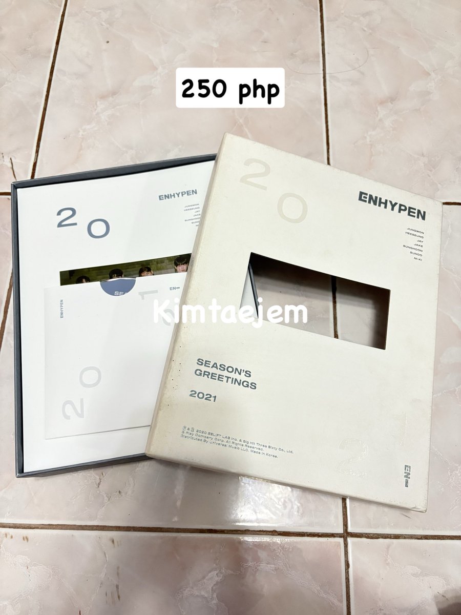 KimTaeJem's tweet photo. WTS/LFB:

Enhypen Season’s Greetings 2021

💸 250

NO PHOTOCARDS 

📍Baguio 
🚚 JNT
💳 GCASH https://t.co/OaAGXiEln5