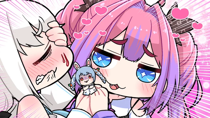 ヴィヴィぺこに嫉妬するも即落ちする白神フブキ#ヴィヴィメイク #絵フブキ#ぺこらーと 