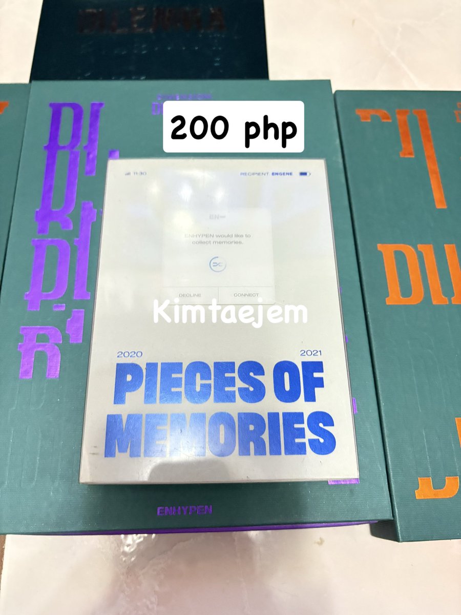 KimTaeJem's tweet photo. WTS/LFB:

Enhypen Pieces of Memories 2021

💸 200

NO PHOTOCARDS 

📍Baguio 
🚚 JNT
💳 GCASH https://t.co/lqrI2Uq5ER