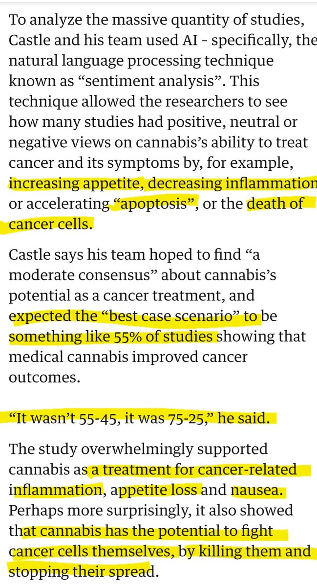 En ny studie analyserte 10.000 studier om cannabis og kreft, og  påviser at planteproduktene har en positiv effekt i 75% av de vitenskapelige undersøkelsene.

theguardian.com/us-news/2025/a…