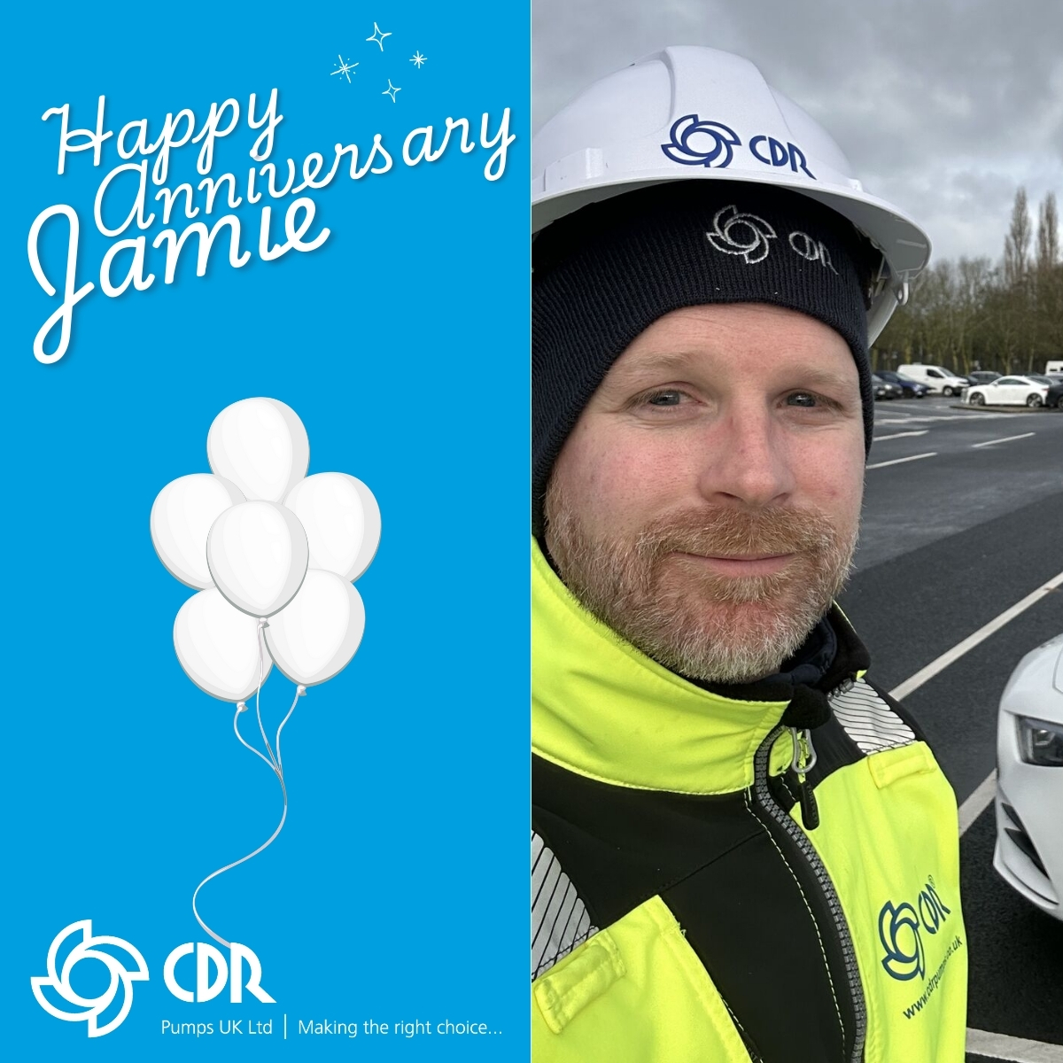 3 years ago, Jamie joined the team at CDR Pumps (UK) Ltd - Jamie works closely with our customers in the North West of England.  We would love you to join us in wishing him a very happy anniversary ✨

#WorkAnniversary #CDRTeam