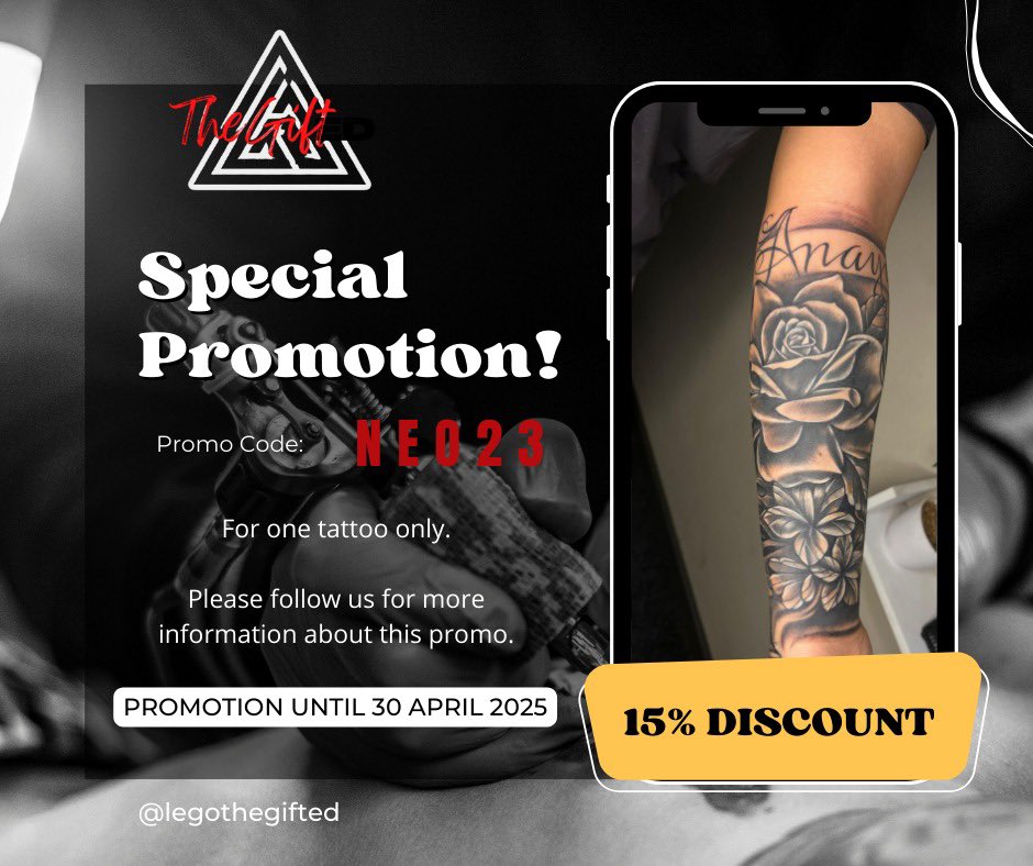 NeontleM's tweet photo. I have a lil gift for you 🥹. Come get your ink with @Legothegifted and I will be around, not only for you discount, but to also hold your hand kaore I know o matepe😂🫶🏼 https://t.co/DvzbhQoZkr