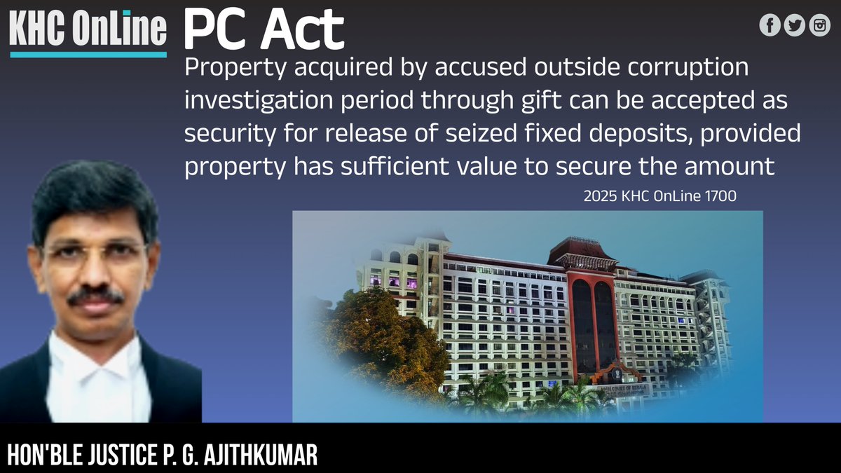 khconline1's tweet image. #PCAAct #CorruptionCase #SecurityForRelease #GiftedProperty #SufficientValue #BailConditions #FinancialSecurity #AntiCorruptionLaw #IndianLaw