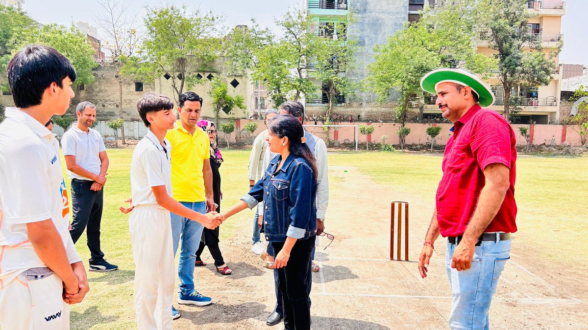 vibhapandey's tweet photo. As Guest of honour at Dev Samaj School, Gurugram, at 3rd cricket tournament 2025 for U 16

@dronaparasports https://t.co/u3ZgSLEEwf