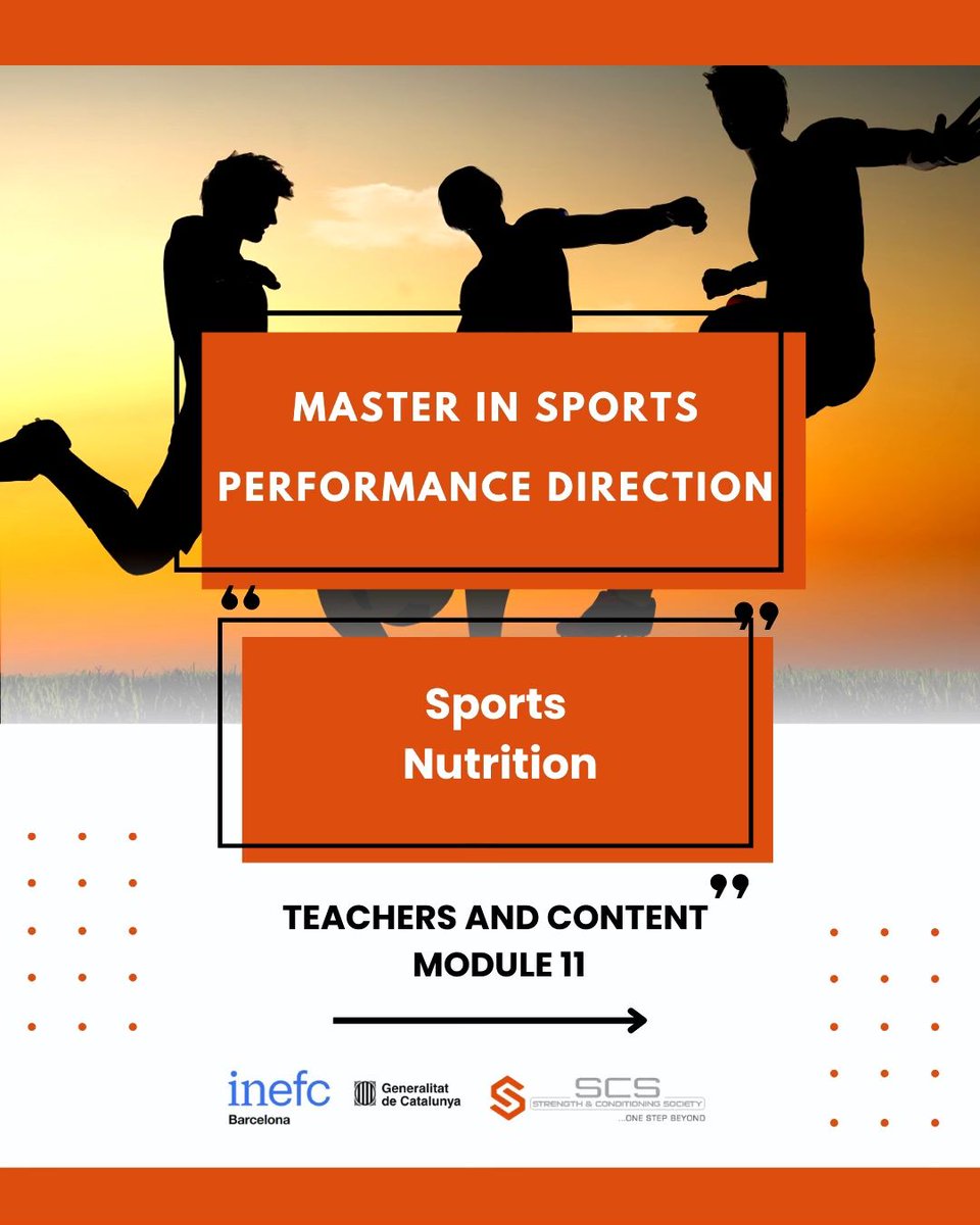 S_C_Society's tweet image. Jump into Module 11 with us! 🏃‍♂️💪 Master the essentials of sports nutrition and elevate performance. Ready to fuel your game? education.scs.academy/masters-progra… #SportsNutrition #PerformanceBoost #SCSociety #INEFC #SCS