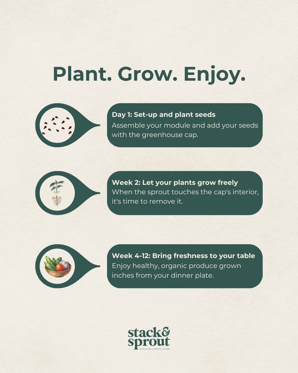 StackandSprout's tweet photo. From seed to supper 🌱🍽️ 

Growing your own food has never been simpler!
.
.
.
.
.
.
#PlantGrowEnjoy #StackAndSprout #EasyGardening #VerticalGarden #GrowAtHome #HomeHarvest #SelfWateringGarden #GardenToTable #SmartGrowing #UrbanFarming https://t.co/FiI3q5p6eF