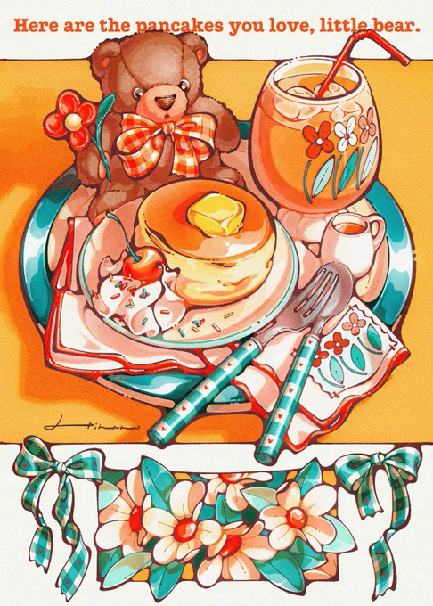  くまちゃん &amp; ホットケーキ  