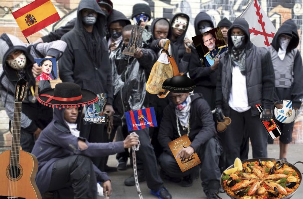 >vamos al Sagrada Familia to link up con los mandem
>“¿wagwan cómo estàn los yutes?”
>*suddenly hear angry screaming in public in catalan*
>ay ay ay son los opps on a mad secessionist ting
>nah, mans movin quixotic
>ching that muchacho
>bust man up like a guernica ting u dun know