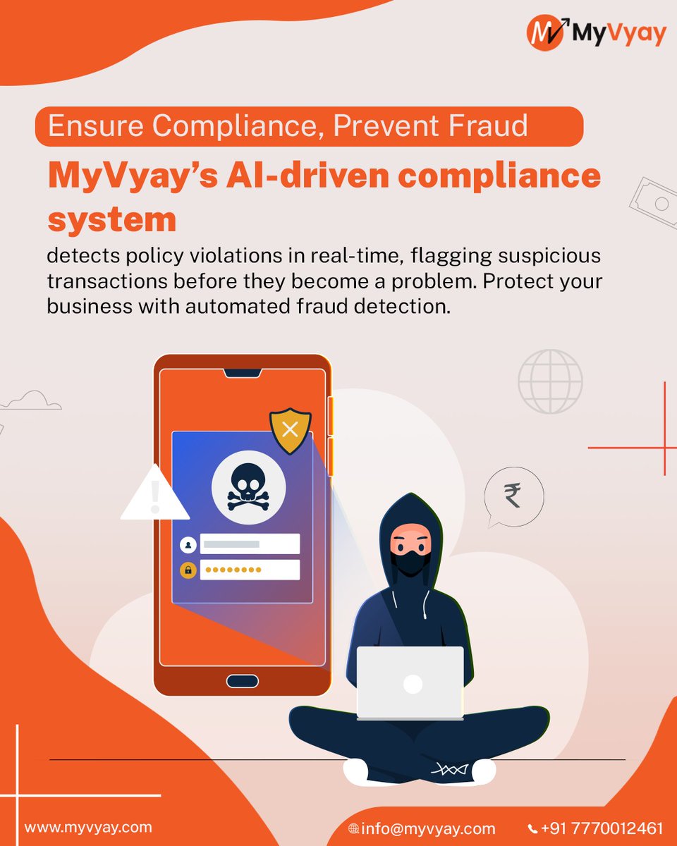 MyVyay's tweet photo. Protect your 
business with automated fraud detection.

DM TO KNOW MORE ABOUT US.
Website: https://t.co/iJPl39kdig

#myvyay  #budgetmnitoring #corporatesolutions #realtimetracking #financialautomation #businessefficiency #expensemanagement #finance #businessfinance https://t.co/qBnS2hkiHA